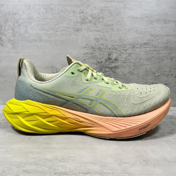 Asics Novablast 4 Paris Running Shoes - Women's Size 9 - Green Yellow - Picture 4 of 10